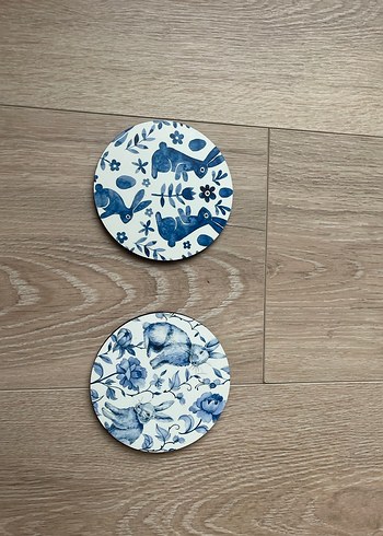 Çiçek ve Desenli Renkli Bardak Altlıkları - Görsel 8