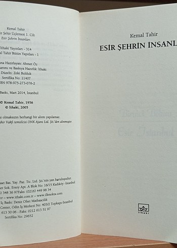 Beden Renk ESİR ŞEHRİN İNSANLARI KEMAL TAHİR 2.EL ÇOK İYİ DURUMDA