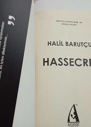 HASSECRET HALİL BARUTÇU YENİ SIFIR KİTAP DENEME - Görsel 5