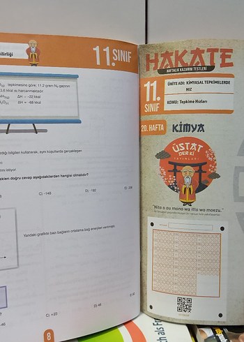 11.SINIF ÜSTAT DERKİ YAYINLARI HAKATE KİMYA HAFTALIK KAZANIM T. - Görsel 11