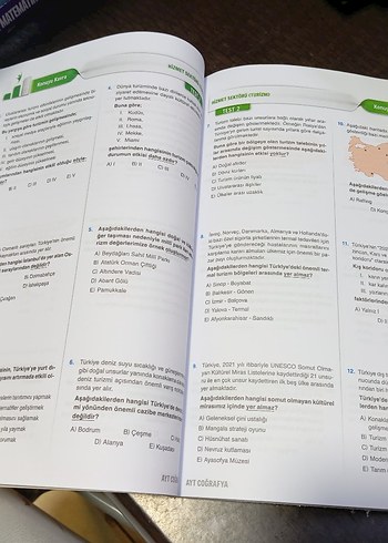AYT COĞRAFYA SORU BANKASI SIFIR ÖRNEK KİTAP - Görsel 9