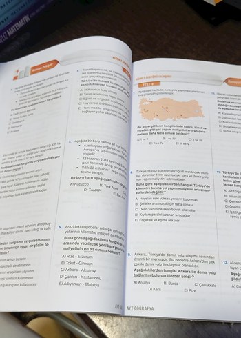 AYT COĞRAFYA SORU BANKASI SIFIR ÖRNEK KİTAP - Görsel 10