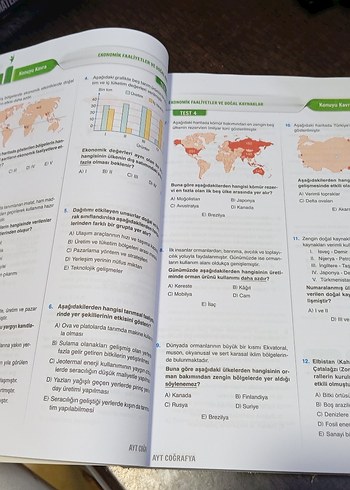 AYT COĞRAFYA SORU BANKASI SIFIR ÖRNEK KİTAP - Görsel 5