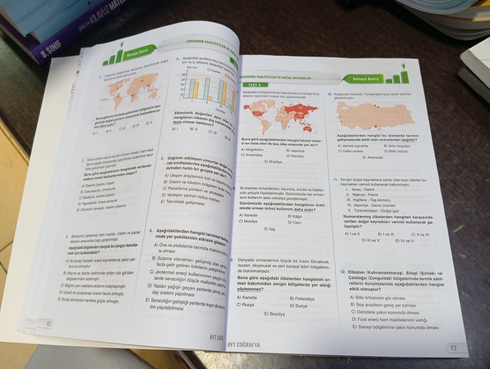 AYT COĞRAFYA SORU BANKASI SIFIR ÖRNEK KİTAP - Görsel 5