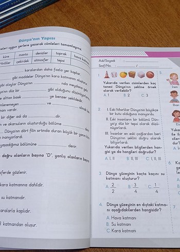 3.SINIF FEN BİLİMLERİ ÖĞRENİYORUM ÇALIŞKAN ARI YAYIN SIFIR ÖRNEK - Görsel 9