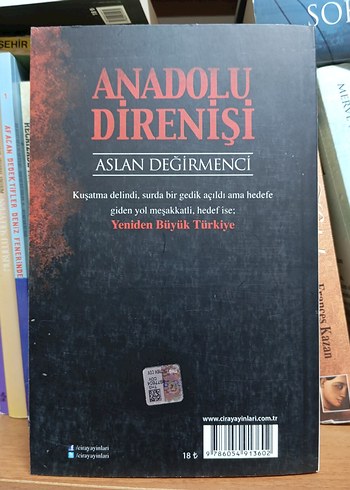 ANADOLU DİRENİŞİ ASLAN DEĞİRMENCİ YENİ SIFIR KİTAP