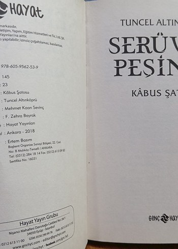 Beden Renk SERÜVEN PEŞİNDE KABUS ŞATOSU 2.EL ÇOK İYİ DURUMDA