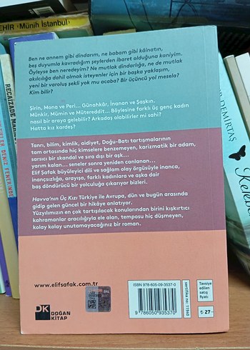 ELİF ŞAFAK HAVVA'NIN ÜÇ KIZI 2.EL ÇOK İYİ DURUMDA