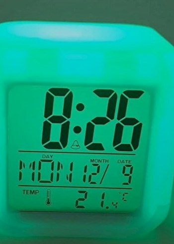 Beyaz Dijital Masa Saati - Görsel 2