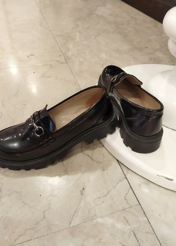 Parlak Siyah Kız Çocuk Loafer Ayakkabı - Görsel 6