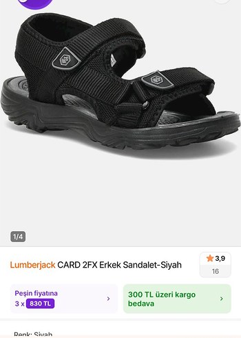 Erkek Siyah Cırtcırtlı Spor Sandalet
LUMBERJACK - Görsel 9