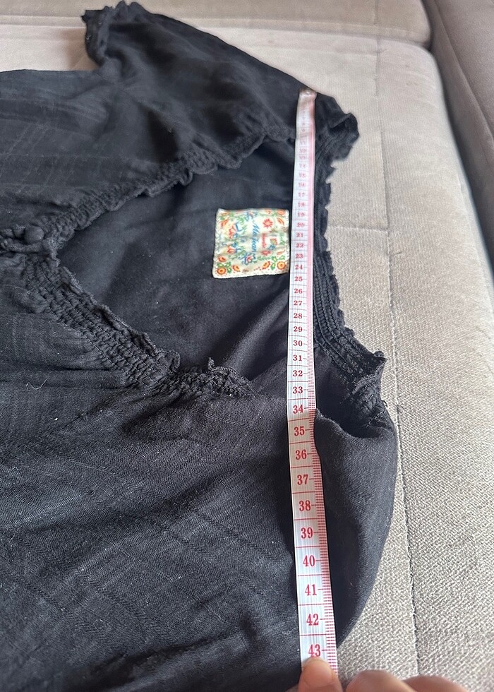 Mavi 0 pamuklu elbise - Görsel 4