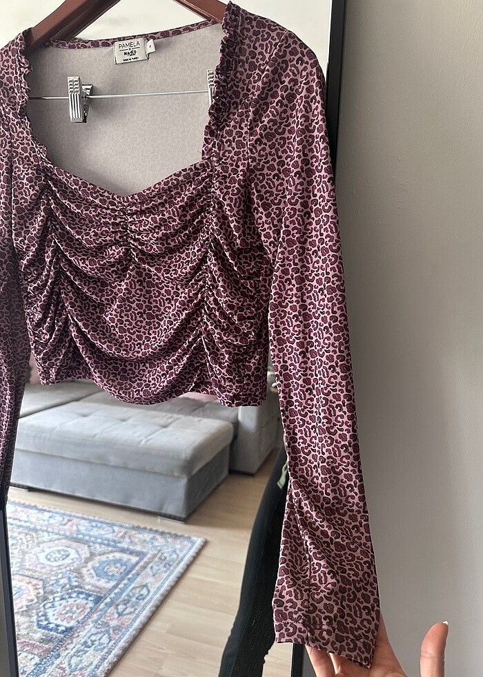Pembe leopar bluz - Görsel 4