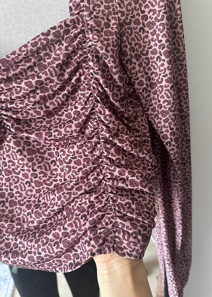 Pembe leopar bluz - Görsel 3