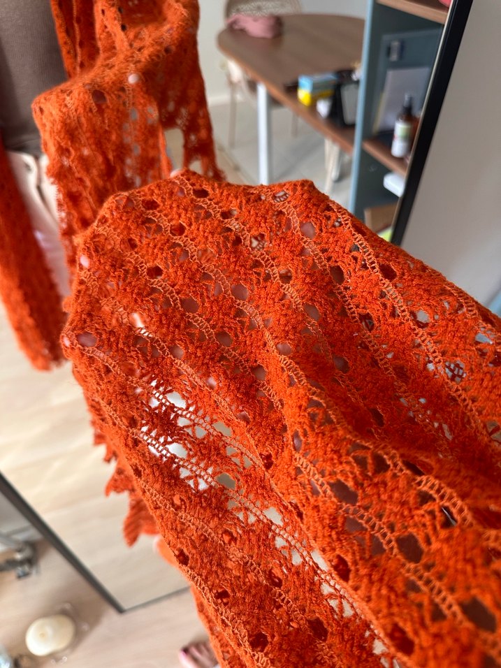 Dantelli Triko Kadın Şal - Görsel 3