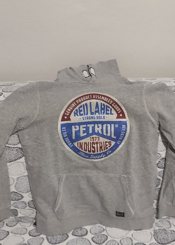 Gri Erkek Baskılı Sweatshirt