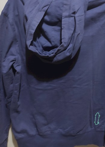 13-14 Yaş Beden Erkek Kapüşonlu Gri Fermuarlı Sweatshirt