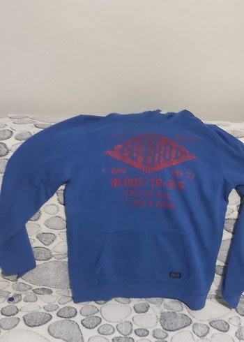 Erkek Çocuk Mavi Baskılı Sweatshirt