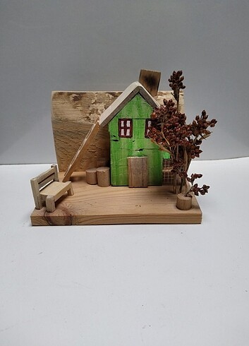 Driftwood dekoratif ahşap ev 