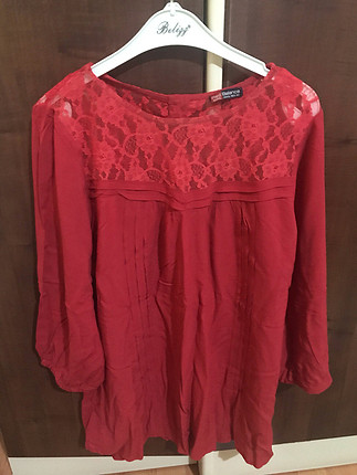 Zara kırmızı bluz