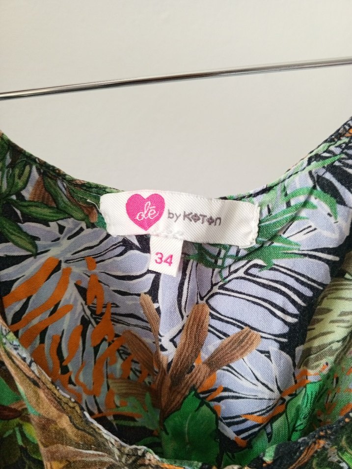 Bohem Çok Renkli Askılı Elbise - Görsel 3