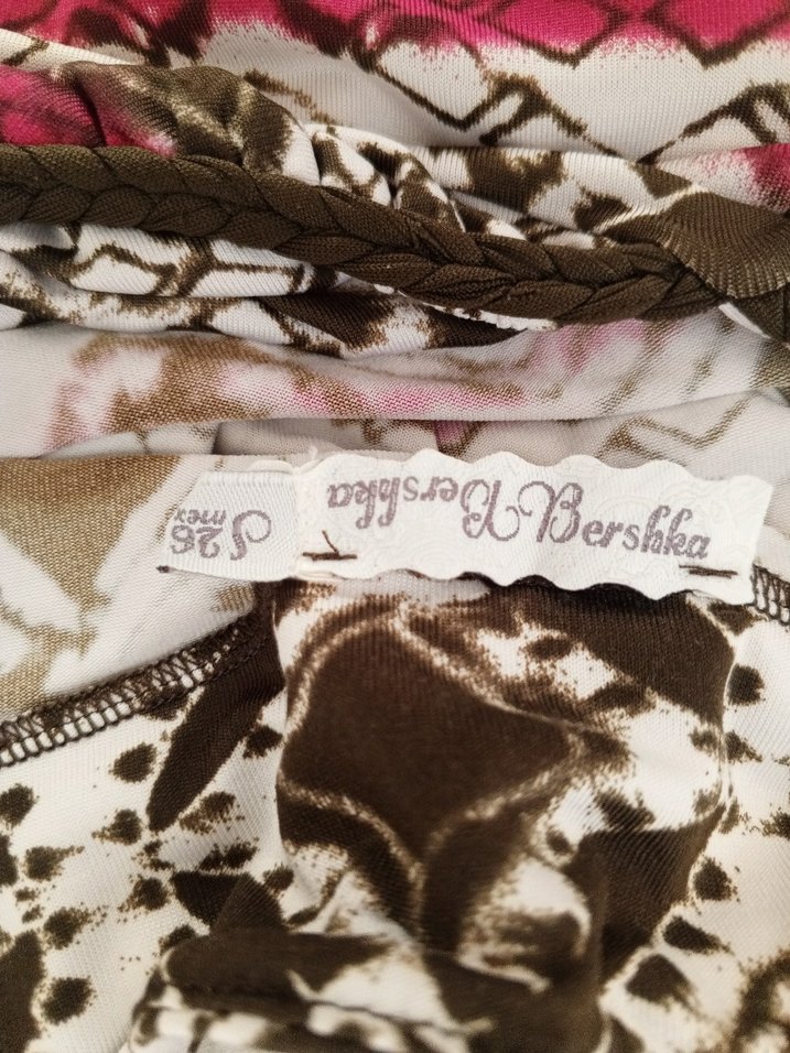 Bohem V Yaka Uzun Askılı Elbise - Görsel 3