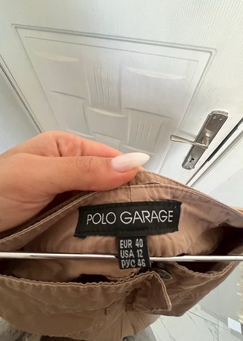 Bej Kemerli Rahat Kesim Mini Etek - Görsel 3