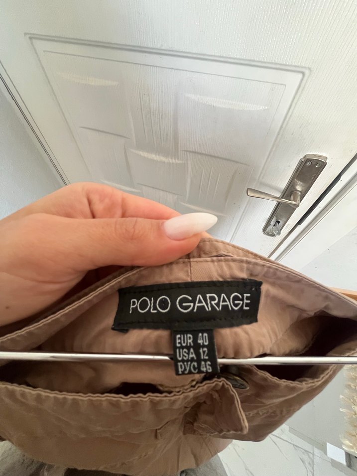 Bej Kemerli Rahat Kesim Mini Etek - Görsel 3