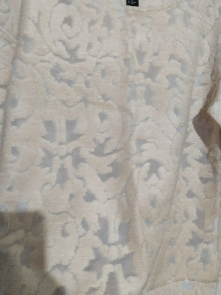 Krem Renk Kadın Uzun Kollu Mini Bluz - Görsel 3