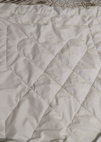 Beyaz Bebek Yorgani ve bebek minderi - Görsel 5