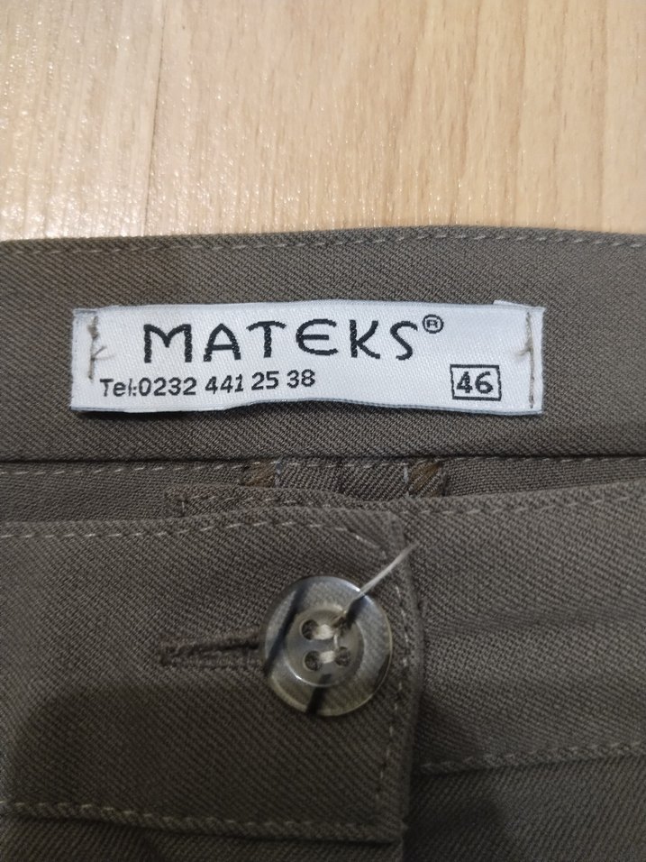 Gri Normal Boy Kadın Kumaş Pantolon - Görsel 4