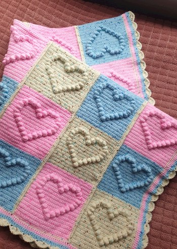 Renkli Örgü Bebek Battaniyesi - Görsel 4