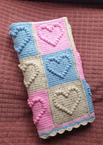 Renkli Örgü Bebek Battaniyesi - Görsel 6