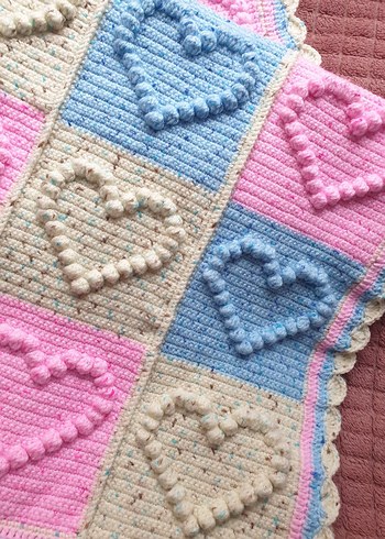 Renkli Örgü Bebek Battaniyesi - Görsel 3