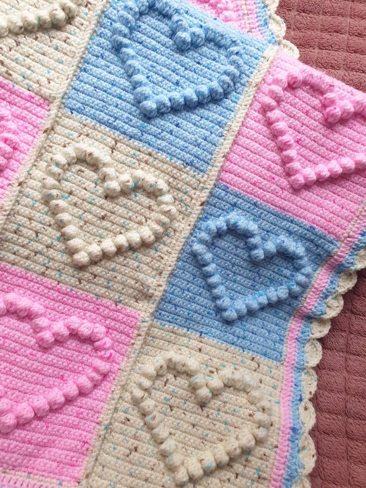 Renkli Örgü Bebek Battaniyesi - Görsel 3