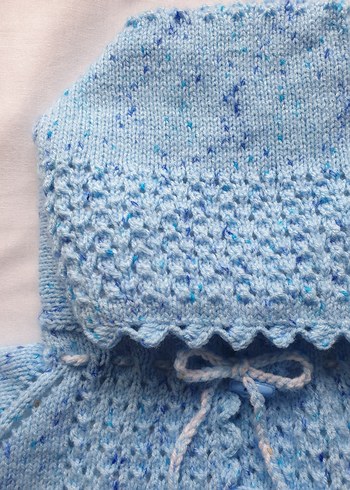 İçli dışlı hırka el örgüsü - Görsel 5