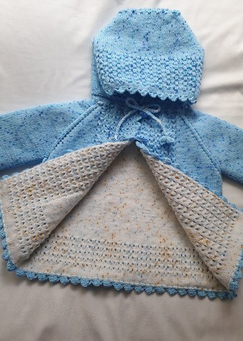 İçli dışlı hırka el örgüsü - Görsel 2