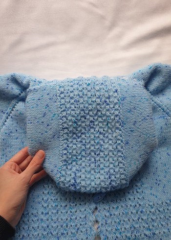 İçli dışlı hırka el örgüsü - Görsel 7