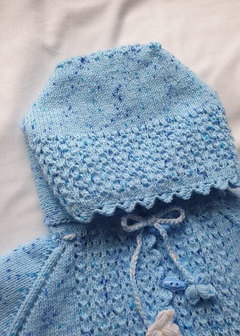 İçli dışlı hırka el örgüsü - Görsel 3