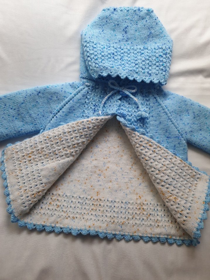 İçli dışlı hırka el örgüsü - Görsel 2