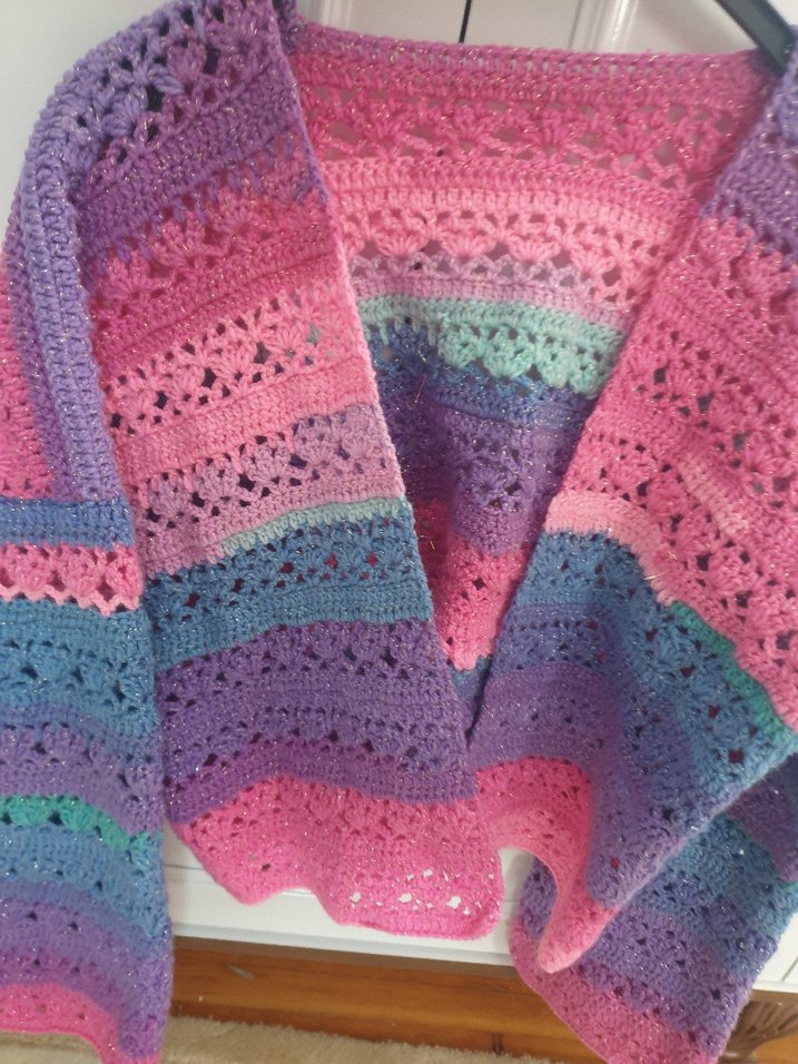 Renkli Örgü Kadın Hırka - Görsel 4