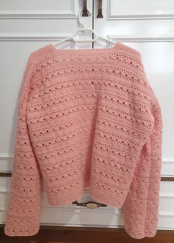 Pembe angora ip hırka - Görsel 7