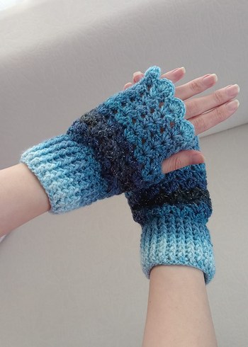 Atkı Eldiven Takımı Ebruli - Görsel 6