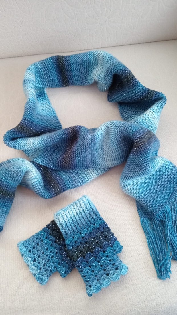 Atkı Eldiven Takımı Ebruli - Görsel 3