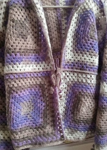 Simli ebruli angora ip hırka - Görsel 5