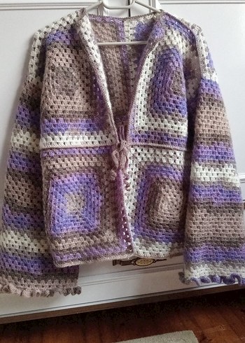 Simli ebruli angora ip hırka - Görsel 6