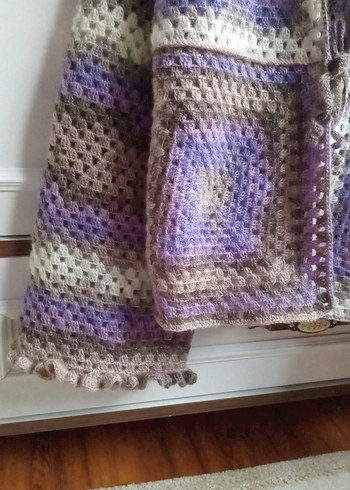 Simli ebruli angora ip hırka - Görsel 4