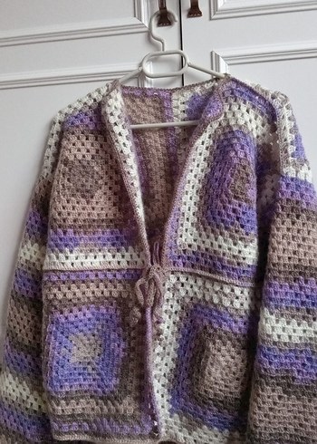 Simli ebruli angora ip hırka - Görsel 7