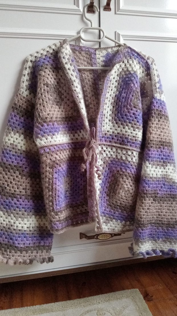 Simli ebruli angora ip hırka - Görsel 2