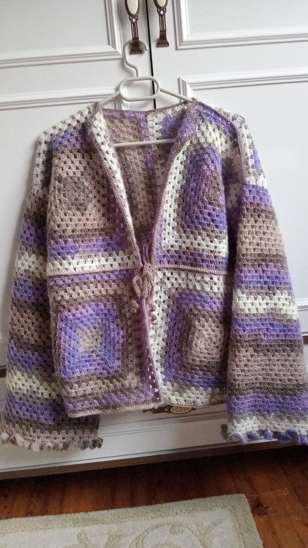 Simli ebruli angora ip hırka - Görsel 3